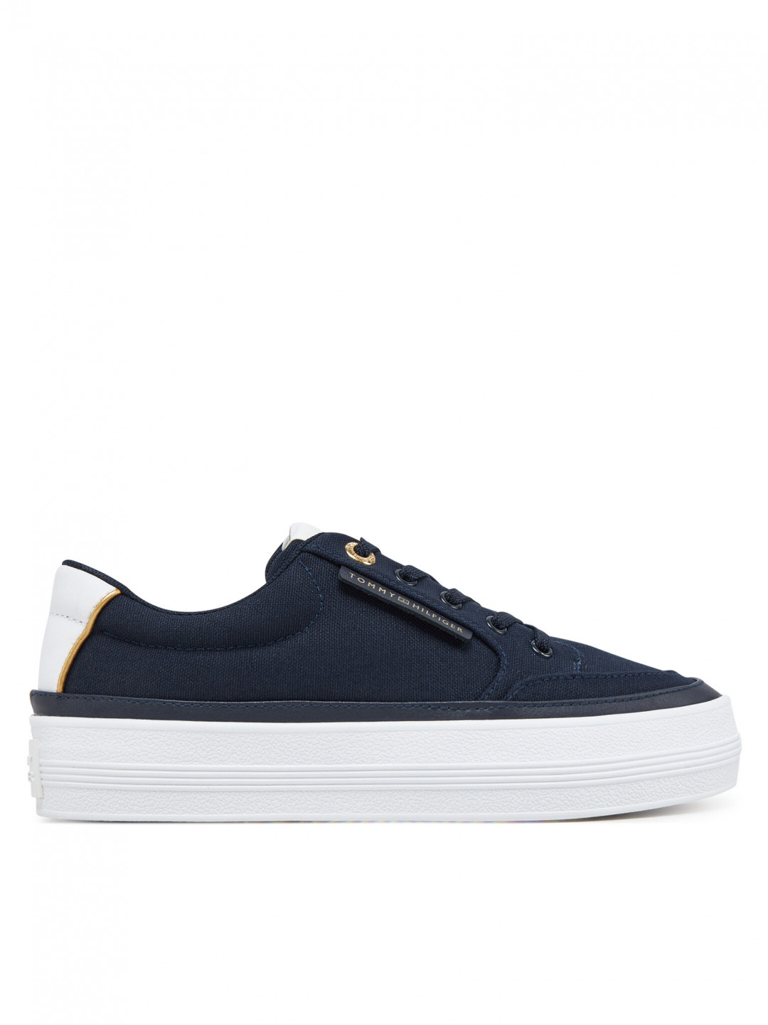 Tommy Hilfiger Sneakersy Essential Vulc Textile Sneaker FW0FW08323 Tmavomodrá